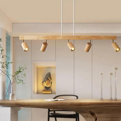 EcoLux Adjustable Wooden Ceiling Spotlight with LED Bulb Included