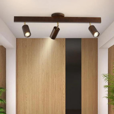 EcoLux Adjustable Wooden Ceiling Spotlight with LED Bulb Included