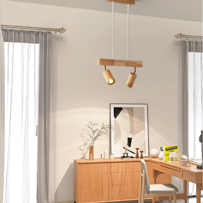 EcoLux Adjustable Wooden Ceiling Spotlight with LED Bulb Included
