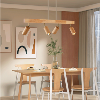 EcoLux Adjustable Wooden Ceiling Spotlight with LED Bulb Included