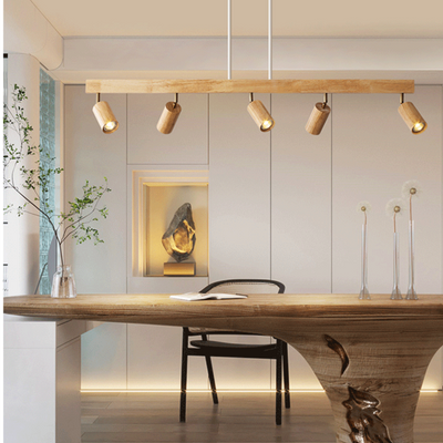 EcoLux Adjustable Wooden Ceiling Spotlight with LED Bulb Included