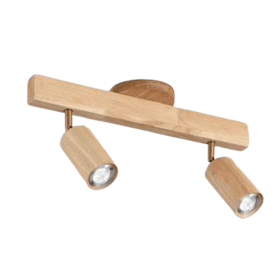 EcoLux Adjustable Wooden Ceiling Spotlight with LED Bulb Included