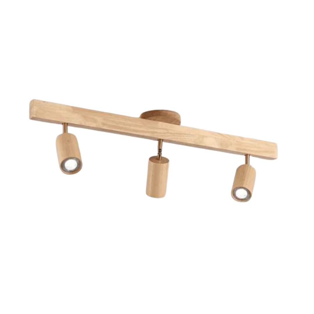 EcoLux Adjustable Wooden Ceiling Spotlight with LED Bulb Included