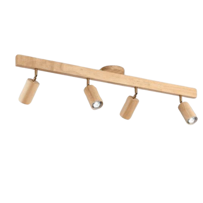 EcoLux Adjustable Wooden Ceiling Spotlight with LED Bulb Included