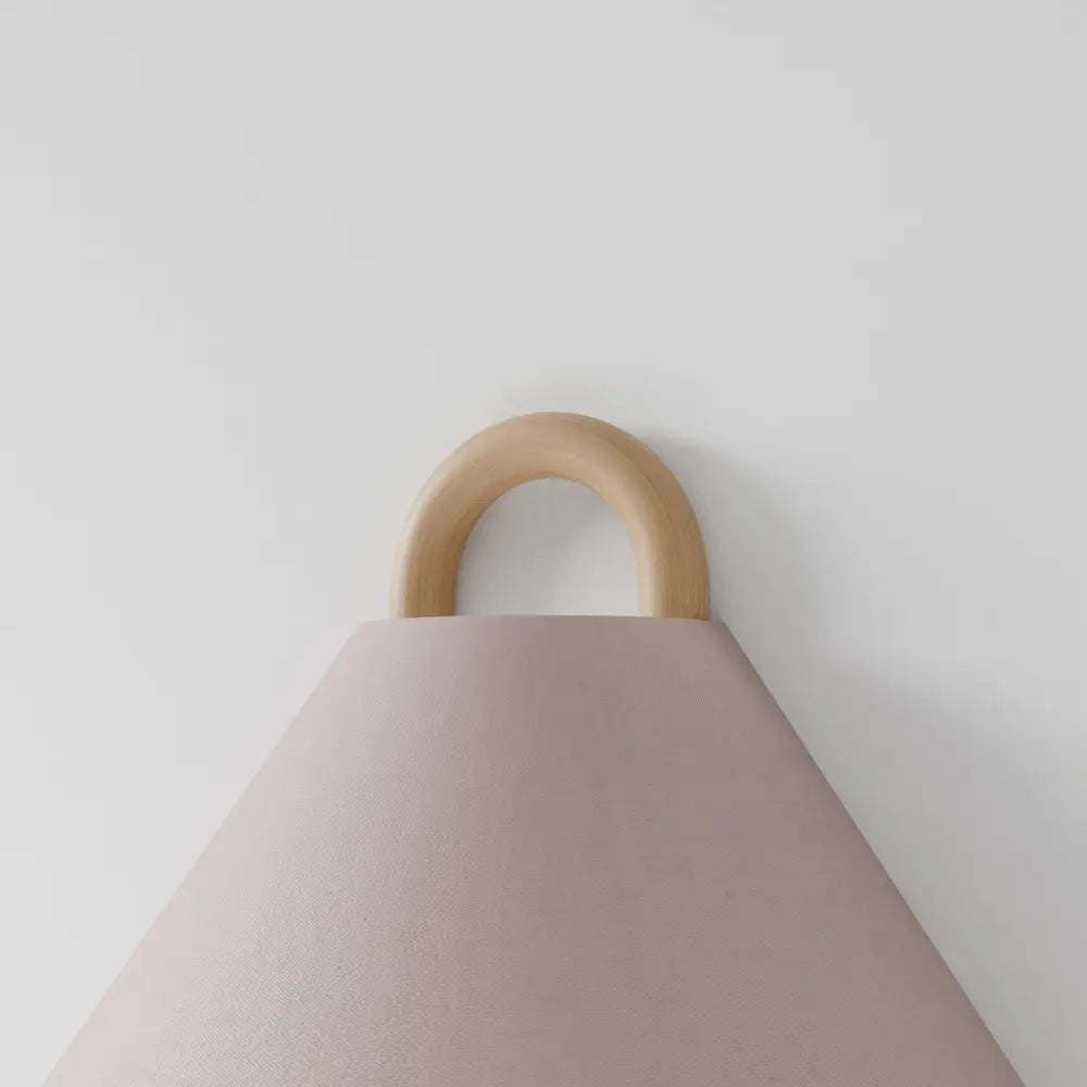 Wooden Wall Lamp with Fabric Shade – Warm Light