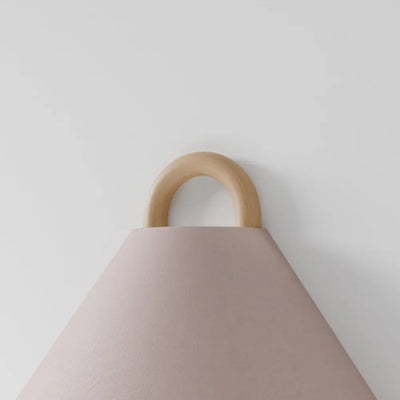 Wooden Wall Lamp with Fabric Shade – Warm Light