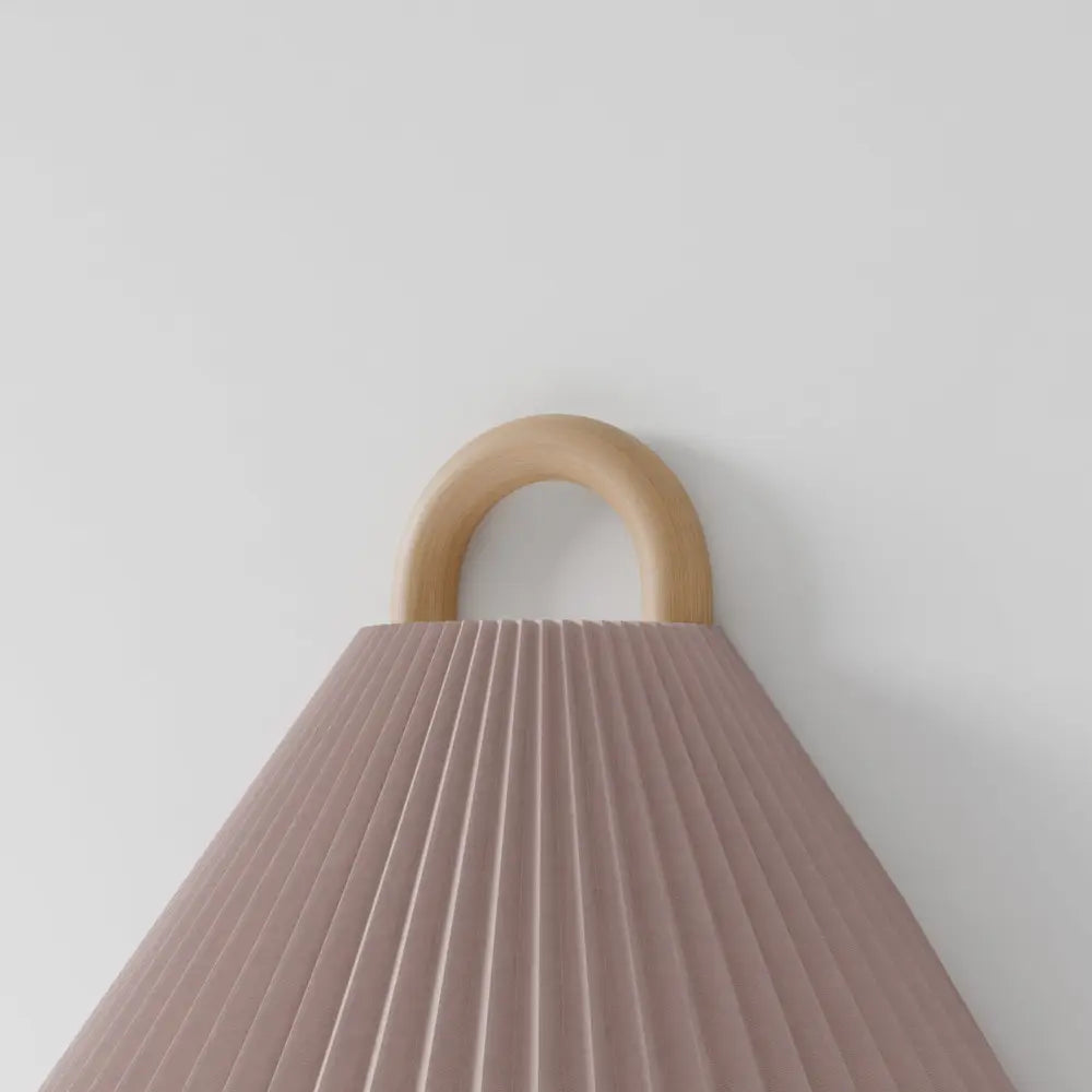 Wooden Wall Lamp with Fabric Shade – Warm Light