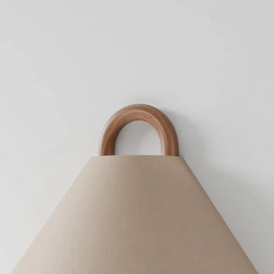 Wooden Wall Lamp with Fabric Shade – Warm Light