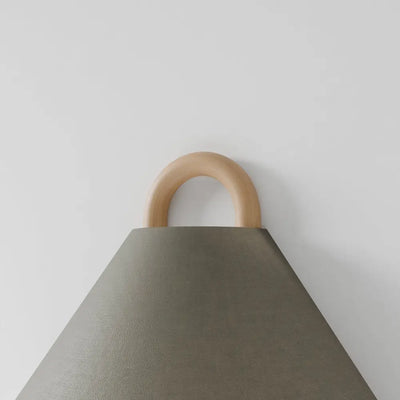 Wooden Wall Lamp with Fabric Shade – Warm Light