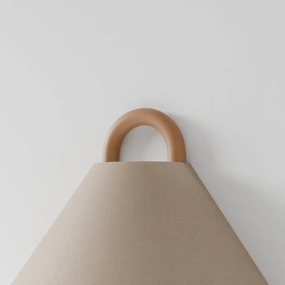 Wooden Wall Lamp with Fabric Shade – Warm Light