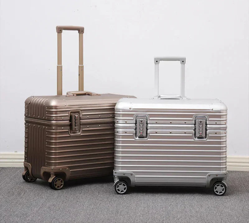Monaco Aluminum Magnesium Hard Shell Suitcase with 360° Spinner Wheels
