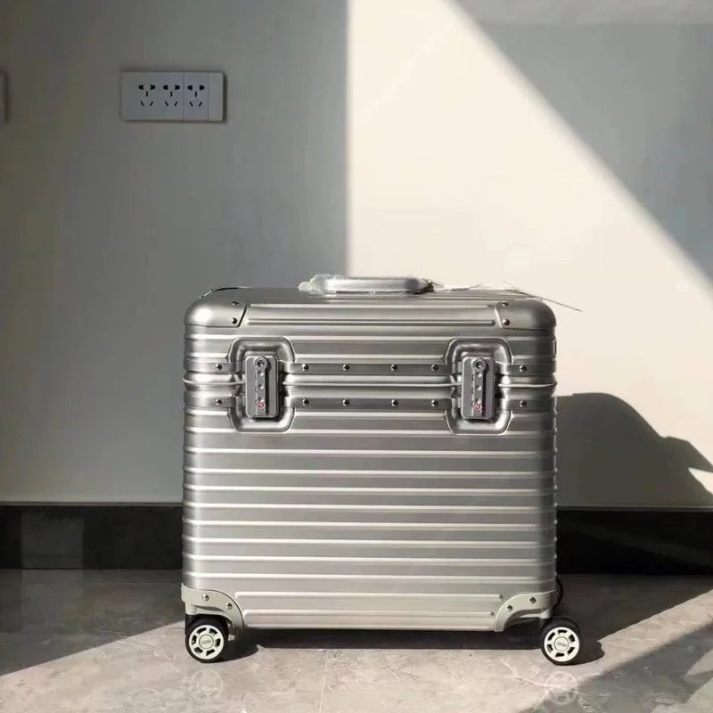 Monaco Aluminum Magnesium Hard Shell Suitcase with 360° Spinner Wheels