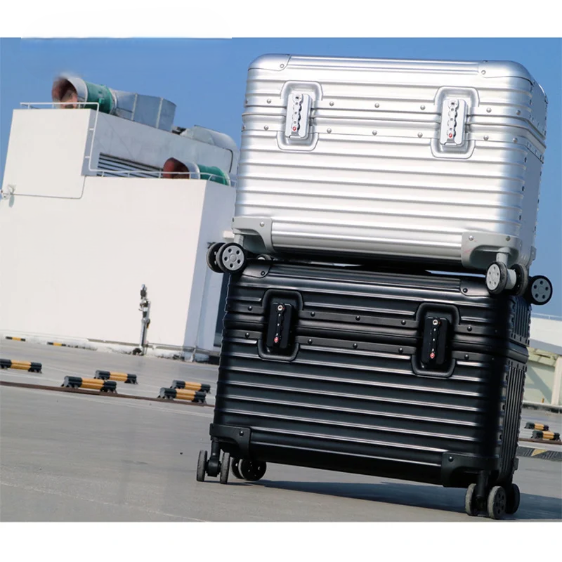 Monaco Aluminum Magnesium Hard Shell Suitcase with 360° Spinner Wheels