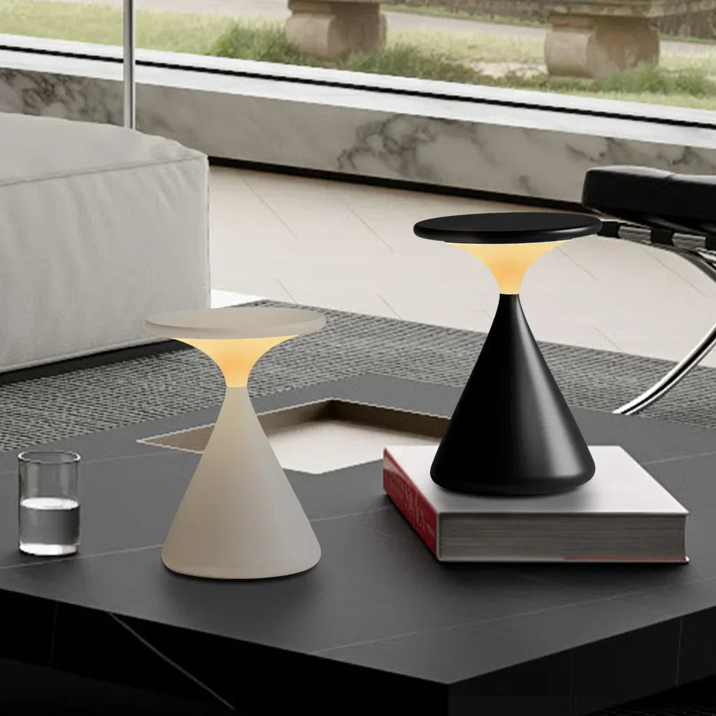 Hourglass Cordless LED Table Lamp with Touch Dimmer