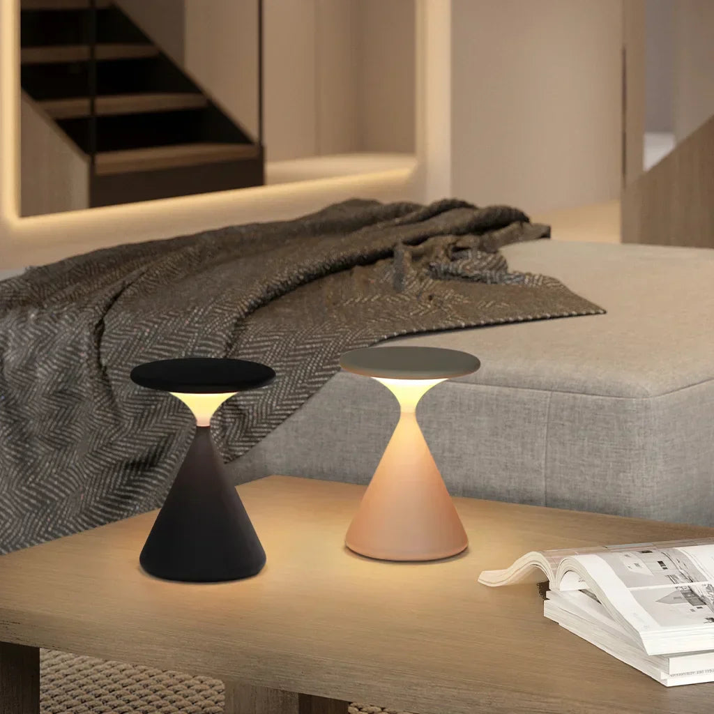 Hourglass Cordless LED Table Lamp with Touch Dimmer