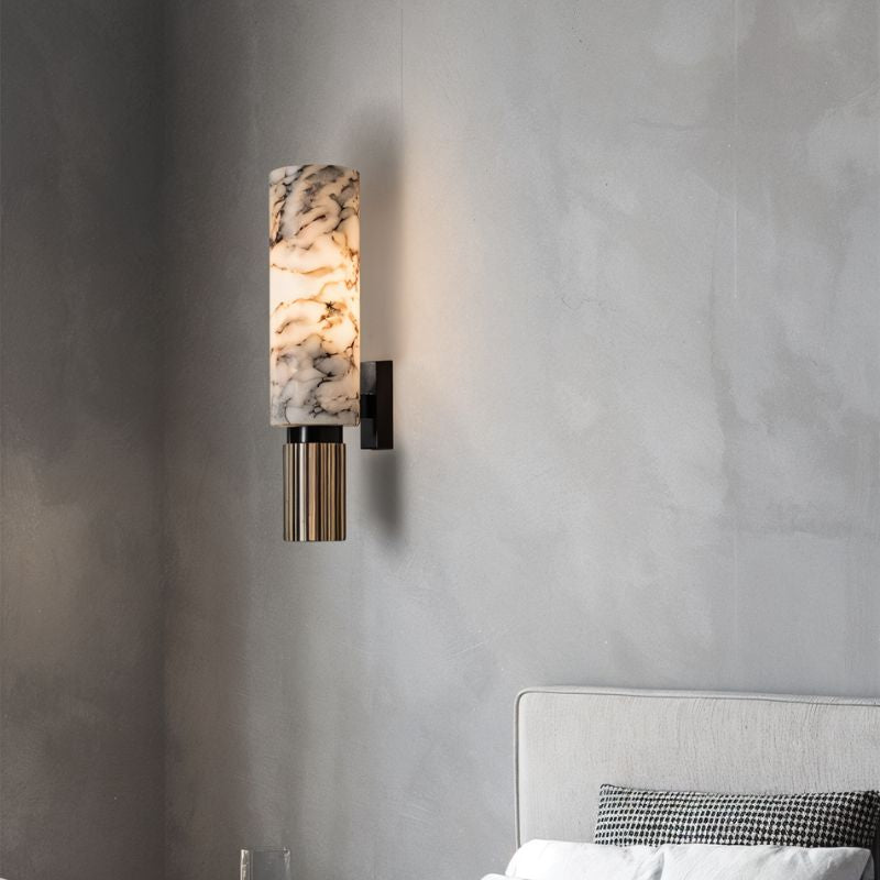 Alabaster Marble LED Wall Lamp – 37 cm