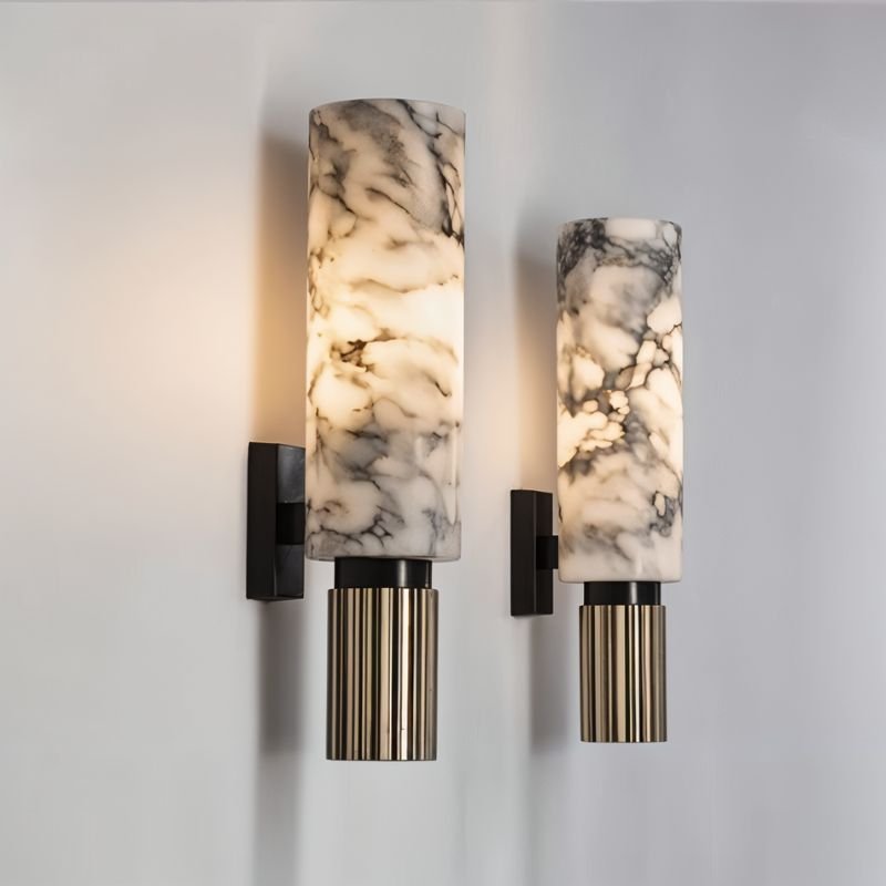 Alabaster Marble LED Wall Lamp – 37 cm