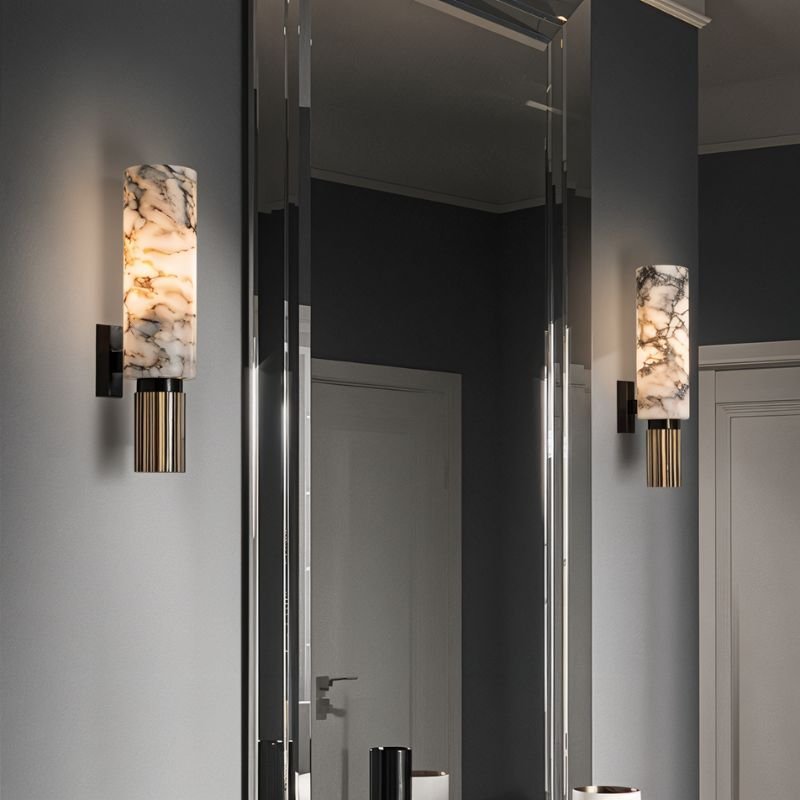 Alabaster Marble LED Wall Lamp – 37 cm
