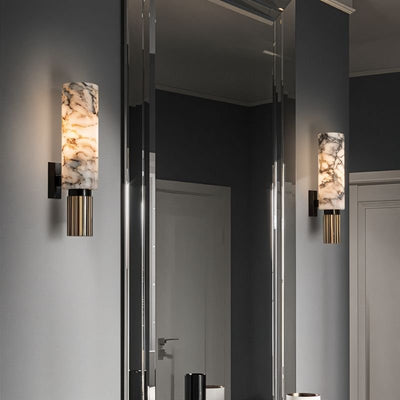 Alabaster Marble LED Wall Lamp – 37 cm