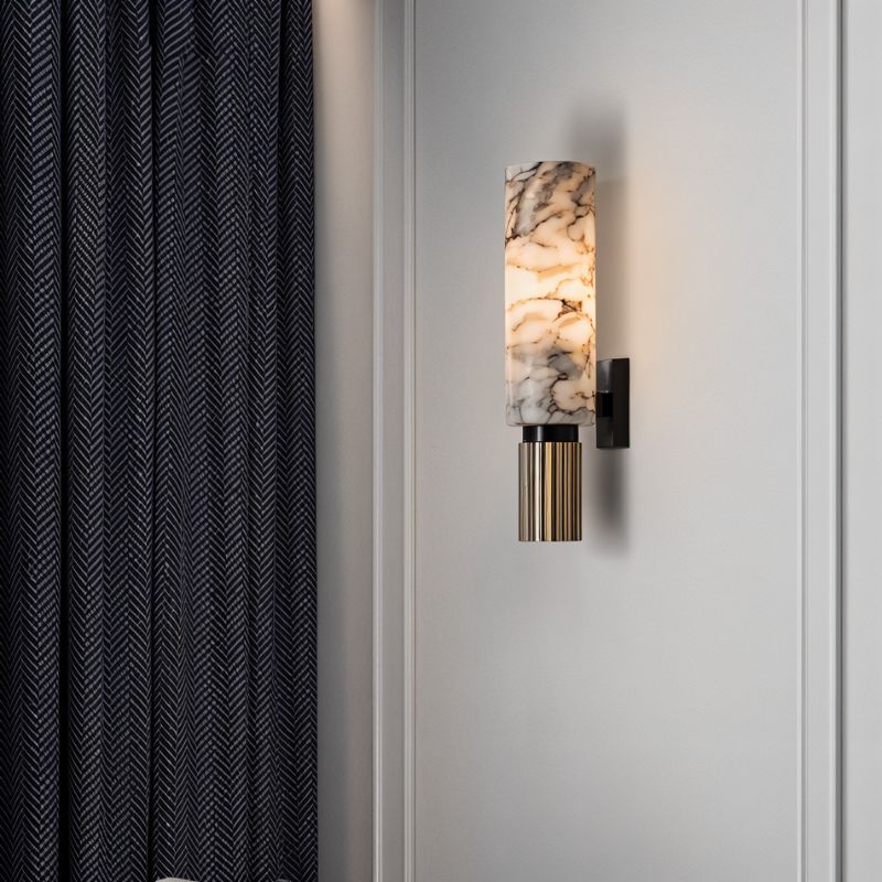 Alabaster Marble LED Wall Lamp – 37 cm
