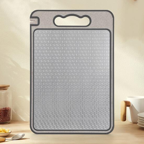 Dual-Sided Stainless Steel Cutting Board with Knife Sharpener
