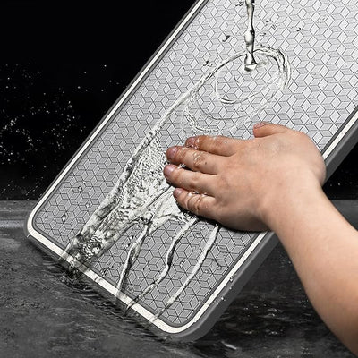 Dual-Sided Stainless Steel Cutting Board with Knife Sharpener