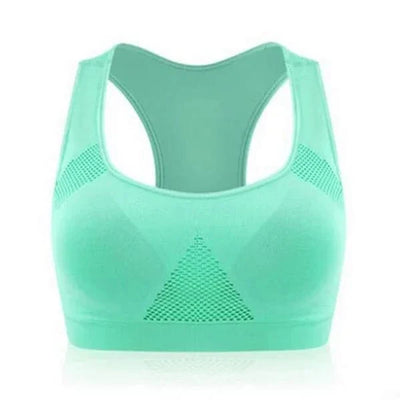 Women's Breathable Sports Bra with Mesh Panels