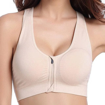 Women’s Sports Bra with Front Zipper Breathable