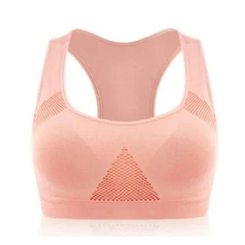Women's Breathable Sports Bra with Mesh Panels