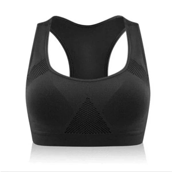 Women's Breathable Sports Bra with Mesh Panels
