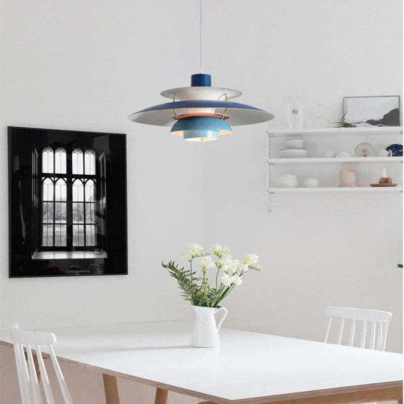 Modern Morandi LED Pendant Light – E27 Metal Shade