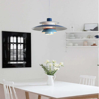 Modern Morandi LED Pendant Light – E27 Metal Shade