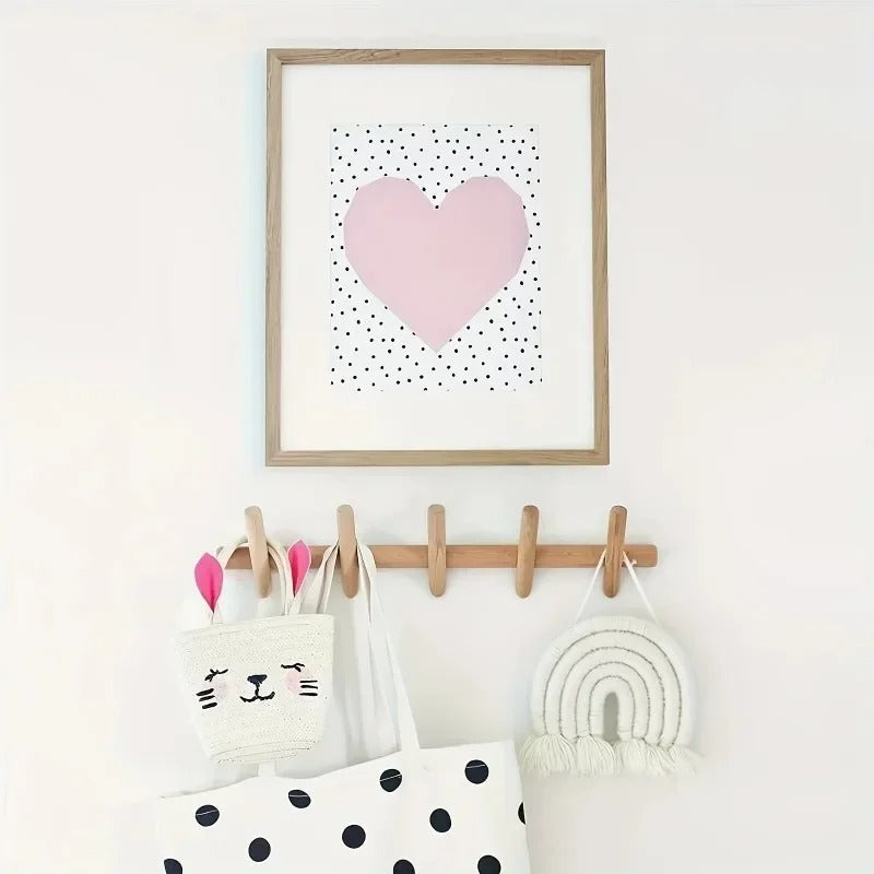 Maeve Oak Wall Rack Wooden Coat Hook Organizer