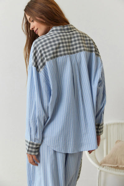 Women’s Two-Piece Pajama Set with Drawstring Trousers
