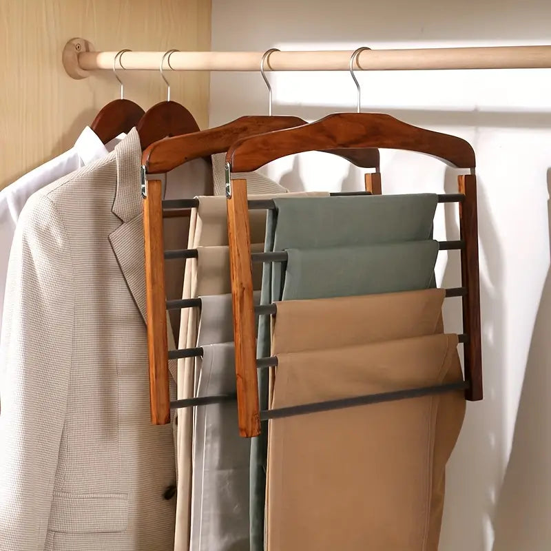 Multi-Bar Wooden Clothes Hanger with Premium Finish