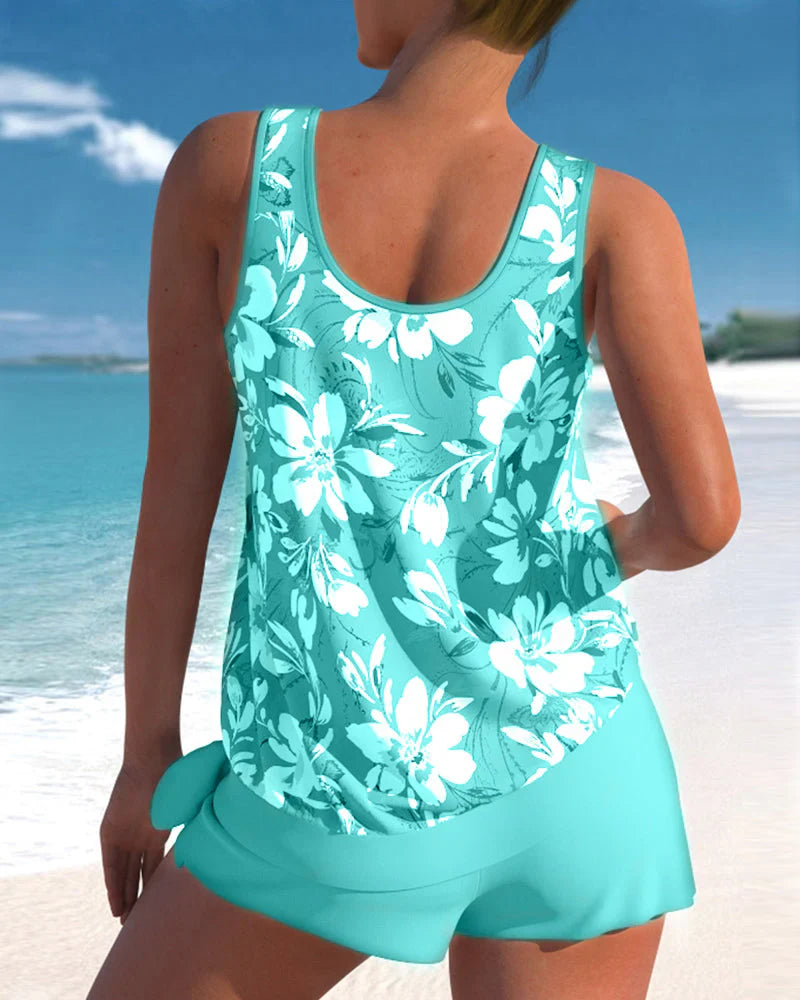 Women’s Two-Piece Tankini Set for Beach and Pool