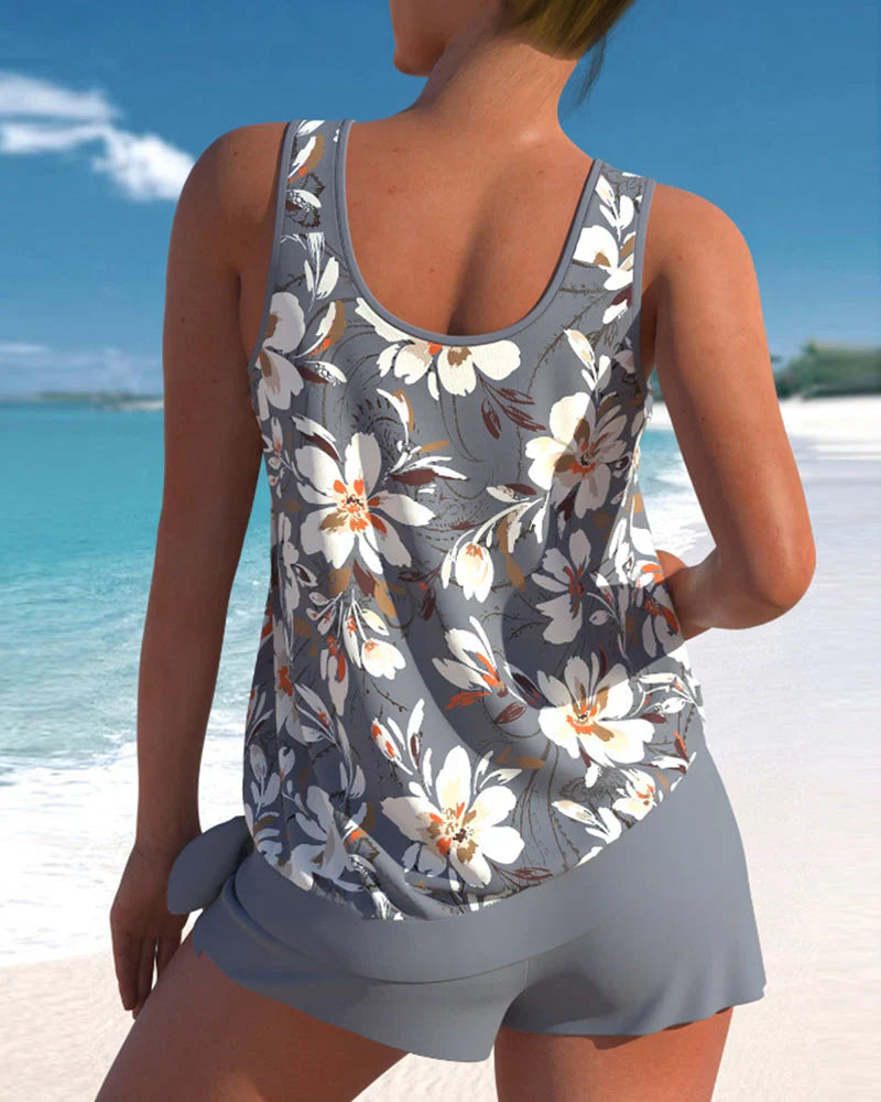 Women’s Two-Piece Tankini Set for Beach and Pool