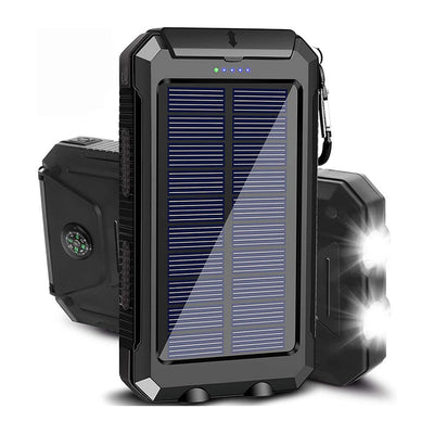 Solar Power Bank 20000mAh with LED Light