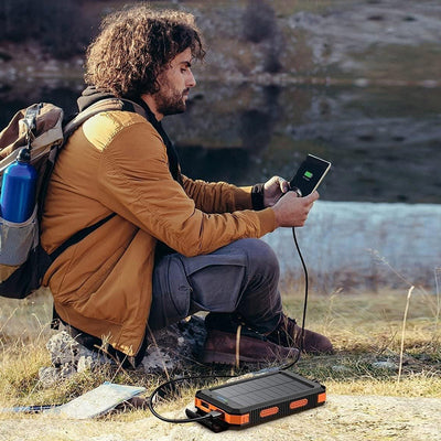Solar Power Bank 20000mAh with LED Light
