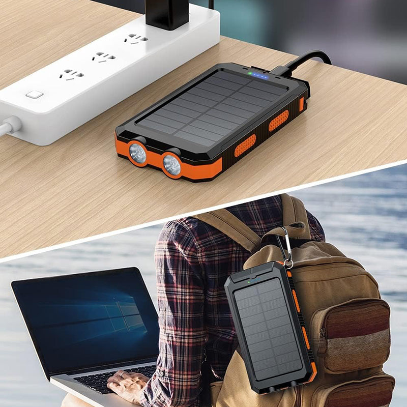 Solar Power Bank 20000mAh with LED Light