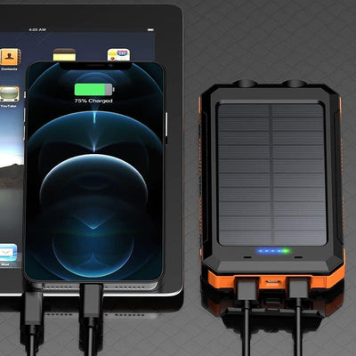 Solar Power Bank 20000mAh with LED Light