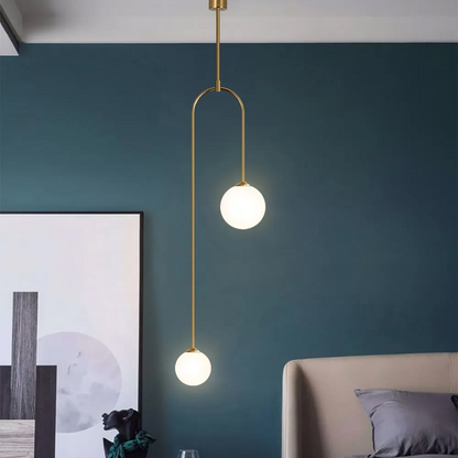 Modern Glass U-Shaped Light for Living Room and Bedroom