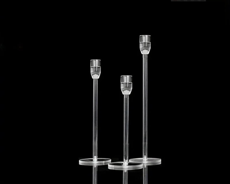 LumenAcry Acrylic Candle Holder Set (3-piece)
