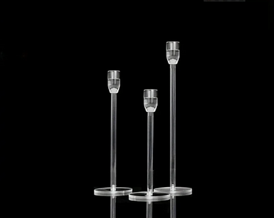 LumenAcry Acrylic Candle Holder Set (3-piece)