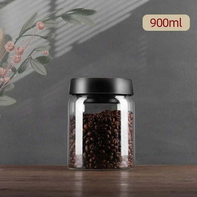 Glass Coffee Bean Container – Airtight Aroma Preservation Jar