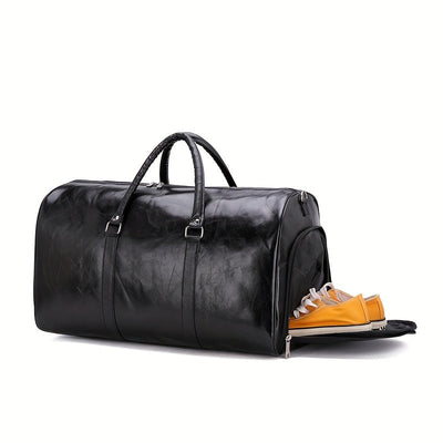 Voyager's Haven Deluxe Leather Retro Travel Bag