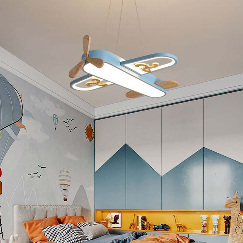 LED Airplane Ceiling Light for Kids Room with Remote