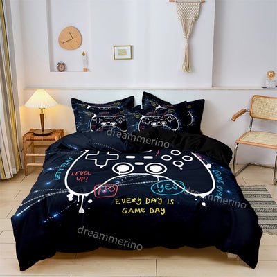 LevelUp Gaming Duvet Cover Set with Controller Print