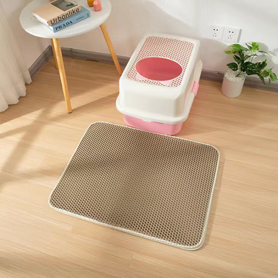 Cat Litter Mat with Double-Layer Trap and Non-Slip Base – PawGuard