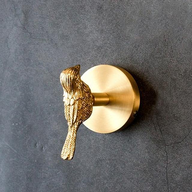 Brass Animal Wall Hook Rack Gold Accents